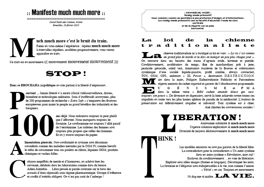 Manifeste Much Much More (Dépliant) Manifeste